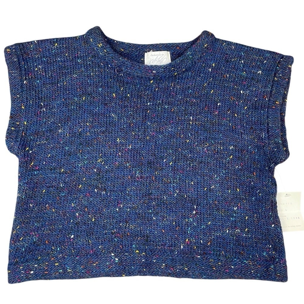 Vintage Lord & Taylor Wool Mohair Short Sleeve Cropped Sweater - NWT - Sz L